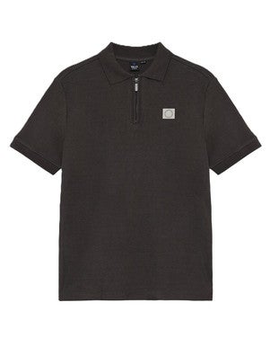 Polo Zip Rellix Structure Antraciet