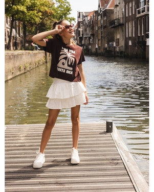 10sixteen Broidery Skort Off White