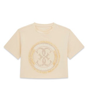 Midi SS T-Shirt Strass and Fabrics Geel