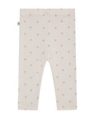 baby pants tropical palm trees Ecru