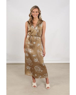 Violet Dress Print Beige