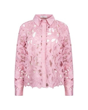 Chloe Blouse Flower Roze