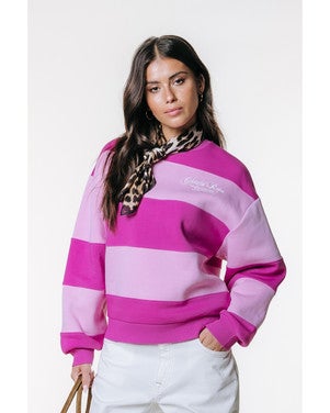 WS417638 CutSew Dropped Shoulder Sweat Roze