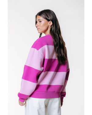 WS417638 CutSew Dropped Shoulder Sweat Roze