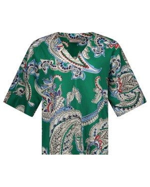 Madison paisley top Groen