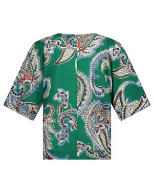 Madison paisley top Groen