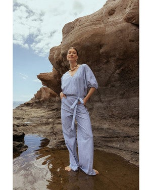 Loet denim jumpsuit Licht Blauw