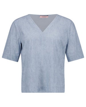 Inge denim travel tee Licht Blauw