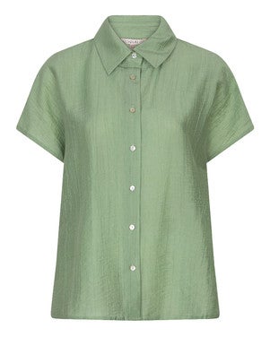 Blouse batwing light crinkle Groen