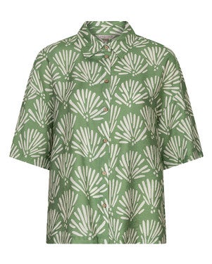Blouse Tropical print Groen