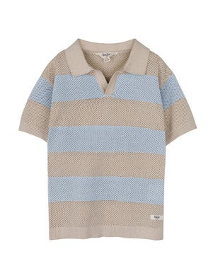 Sev Striped Polo Blauw