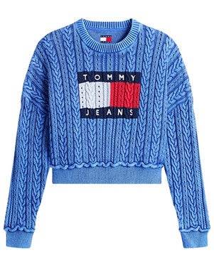 TJW GMD CABLE FLAG S SWEATERS Blauw