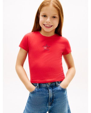 STAR FLAG TEE SS,T-SHIRT Rood