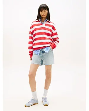 MOM SHORT Licht Blauw