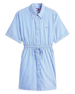 TJW MINI STRIPE SHIRT DRESSES Blauw