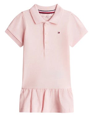 PIQUE POLO DRESS SS Roze