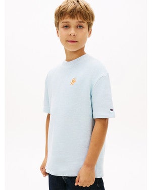 TH SCRIPT JERSEY TWI, TOPS Licht Blauw