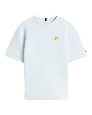 TH SCRIPT JERSEY TWI, TOPS Licht Blauw