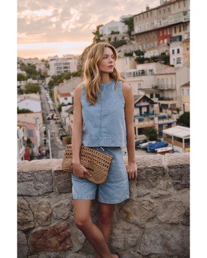 Ladies Short Licht Blauw
