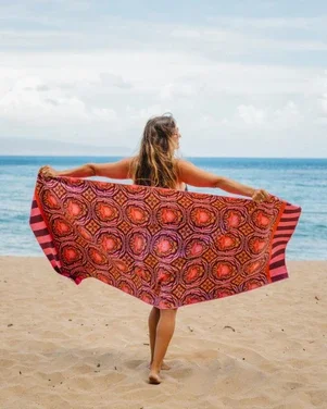 Strandlaken Bali Rood