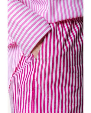 Lyn Contrast Stripe Short Roze