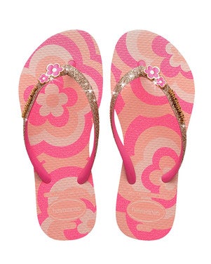 Havaianas Kids Slim Glitter Flower II Roze
