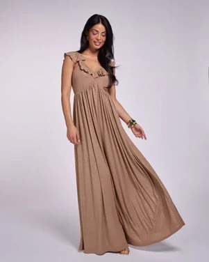 Dress Domena Glitter Bruin 1