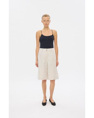 LAURAFV LONG SHORTS 888 CRYSTAL LINEN Grijs