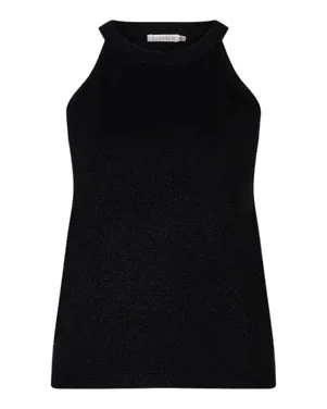 Top halter lurex Zwart 1