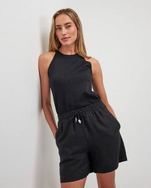 Top halter lurex Zwart 1