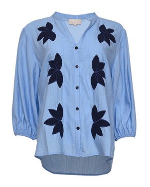 NINA - Blouse Blauw