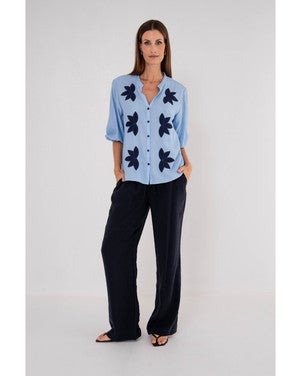 NINA - Blouse Blauw