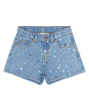 Romina Regular Fit Denim Shorts Mirrors Licht Blauw