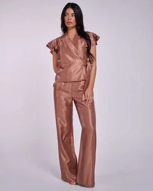 Trouser Lolani Wide Shine Copper Bruin 1