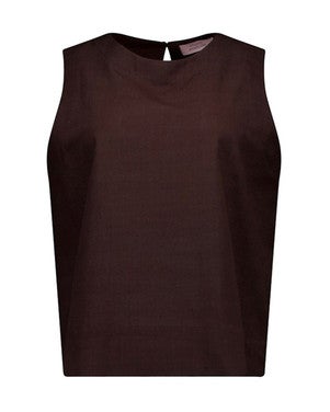 Gilian linen top Bruin 1