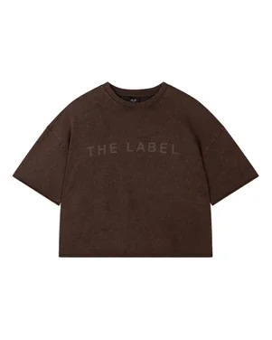 ladies knitted the label summer T-shirt Bruin 1