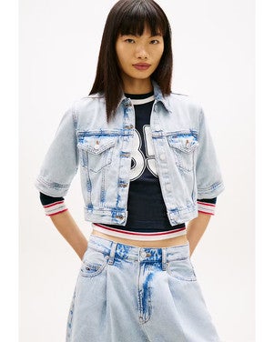 CROPPED TRUCKER BJ60 JACKET Licht Blauw