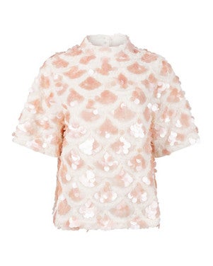 RIAN TOP MS 116 short sleeve high neck Oranje