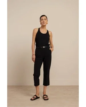 Anne capri trousers tapered Zwart 1