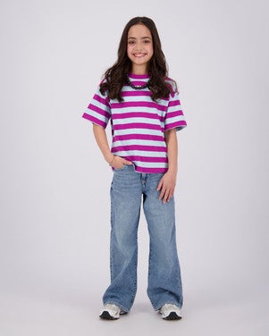 Cianna Jeans Extra Wide Leg Donker Blauw