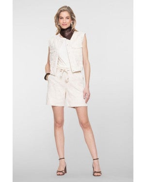 Shorts embroidery Ecru