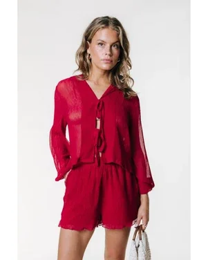Linny Structure Short Bordeaux