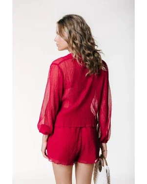 Linny Structure Short Bordeaux