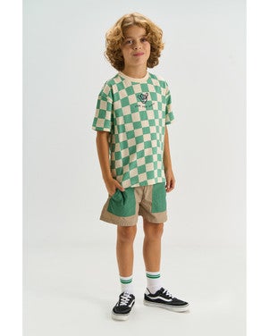 Tiago SS Tee Blocked Groen