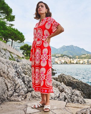 Dress long Heartfelt Rood