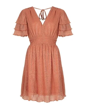 Delvera Flowy Dress Oranje