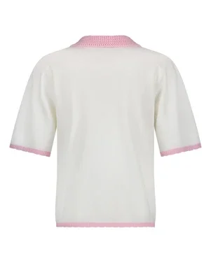 Jemy crochet polo Off White