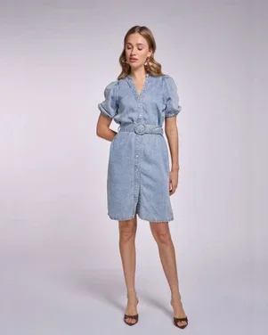 Dael Tencel Denim Dress Blauw