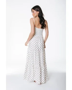 Fenna Polk a Dot Spaghetti Dress Off White