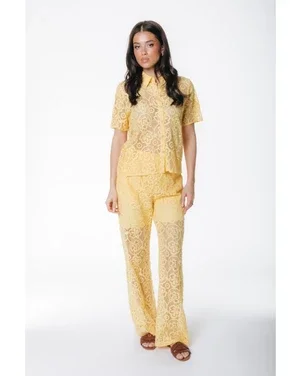 Melody Lace Pants Geel